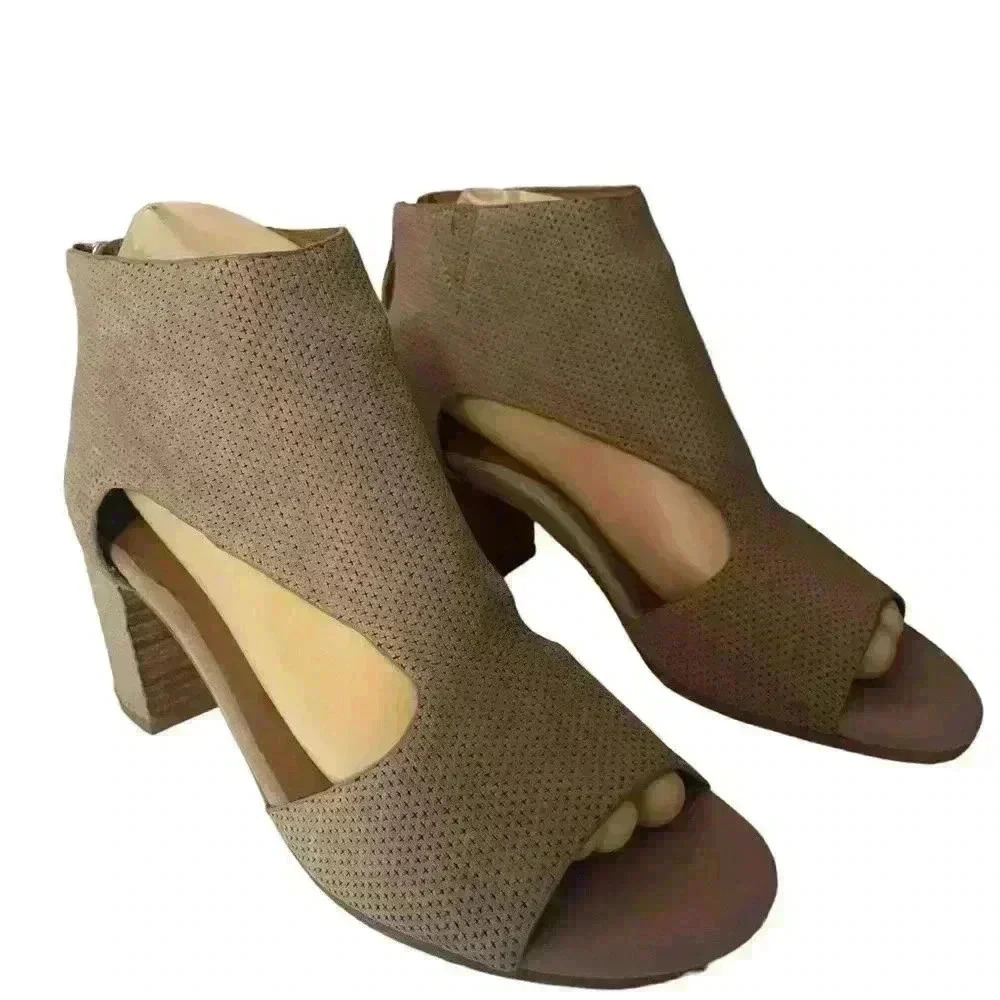 Gentle Souls by Kenneth Cole Charlene 2 Women’s Suede Mushroom Size 8M - Picture 4 of 10